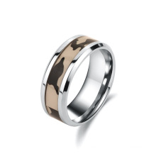 Fashion Titanium Steel Jewelry Rings Amazon Hot Selling Camouflage Stainless Steel Ring
